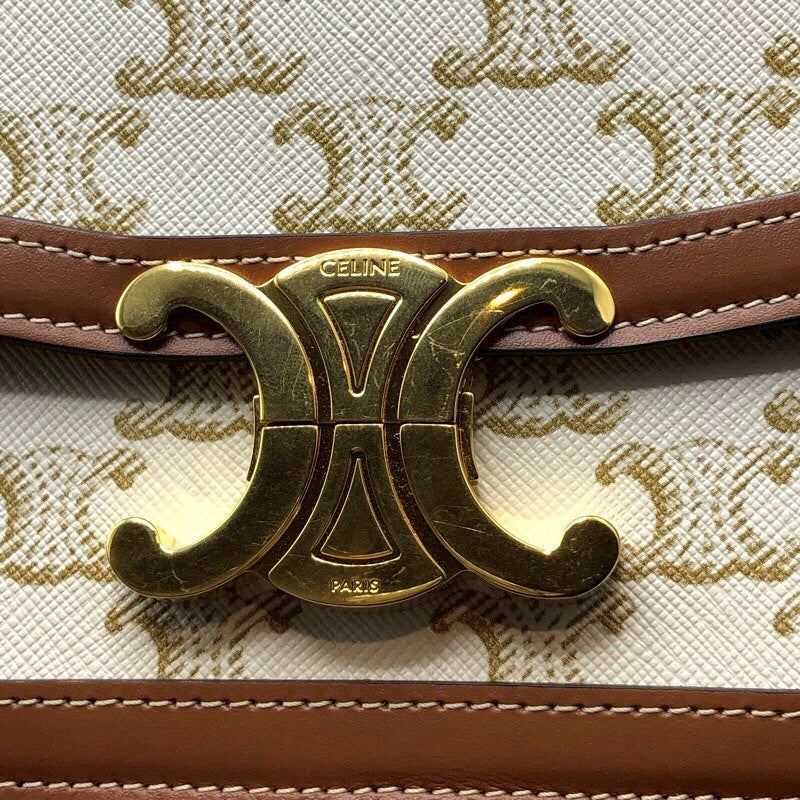 セリーヌ CELINE ティーントリオンフバッグ 188882 キャンバス/カーフ レディース ショルダーバッグ