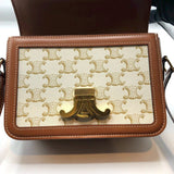 セリーヌ CELINE ティーントリオンフバッグ 188882 キャンバス/カーフ レディース ショルダーバッグ