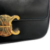 セリーヌ CELINE ショルダバッグクロード ブラックGD金具 シャイニーカーフ レディース ショルダーバッグ