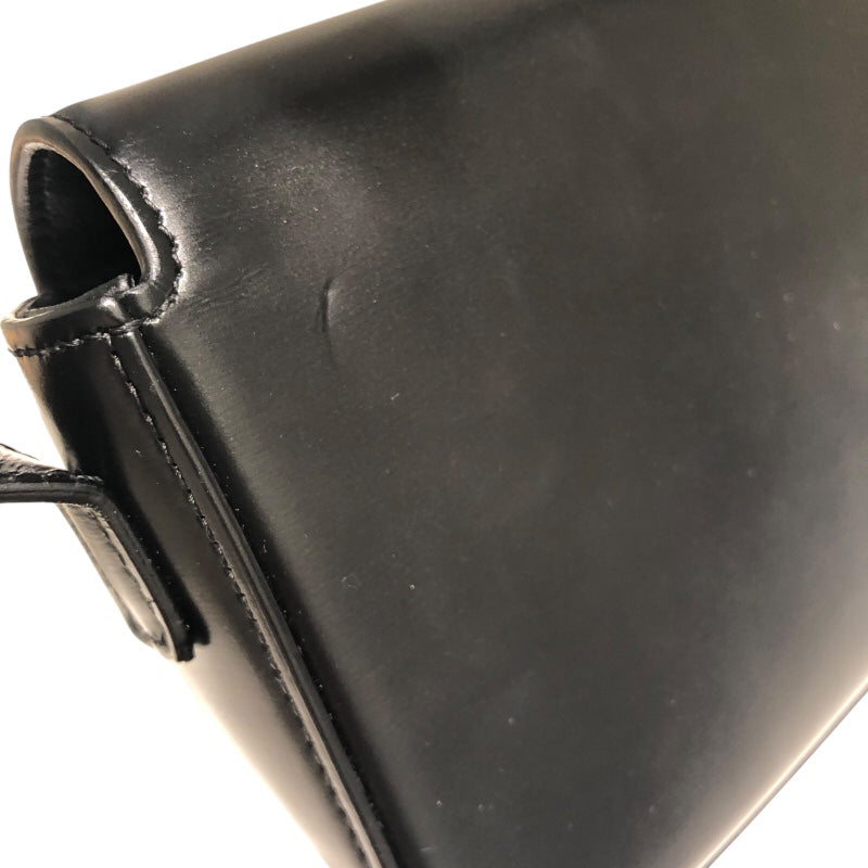 セリーヌ CELINE ショルダバッグクロード ブラックGD金具 シャイニーカーフ レディース ショルダーバッグ