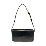 セリーヌ CELINE ショルダーバッグ クロード 194143 ブラック×ゴールド金具 シャイニーカーフ レディース ショルダーバッグ