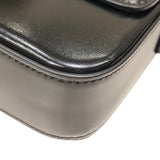 セリーヌ CELINE ショルダーバッグ クロード 194143 ブラック×ゴールド金具 シャイニーカーフ レディース ショルダーバッグ