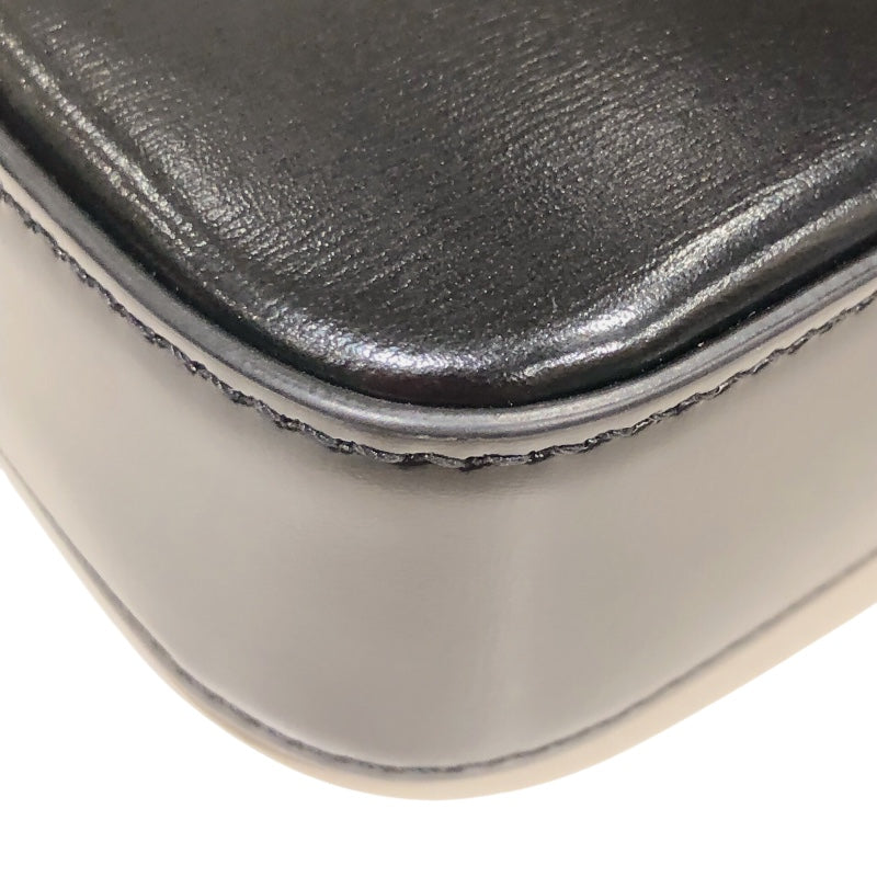 セリーヌ CELINE ショルダーバッグ クロード 194143 ブラック×ゴールド金具 シャイニーカーフ レディース ショルダーバッグ