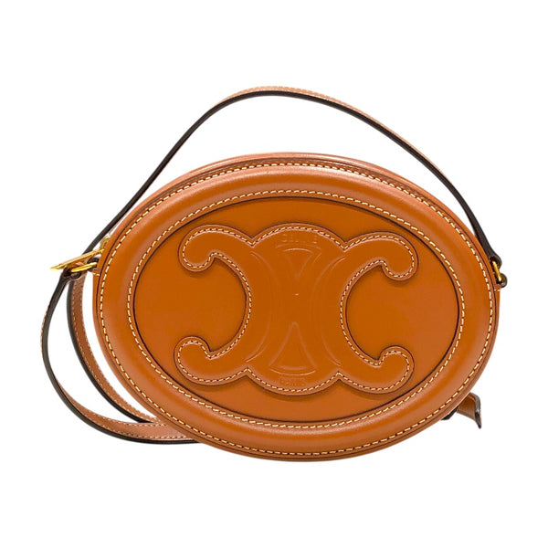 セリーヌ CELINE オーバルパース ショルダー 198602 タン カーフレザー レディース ショルダーバッグ