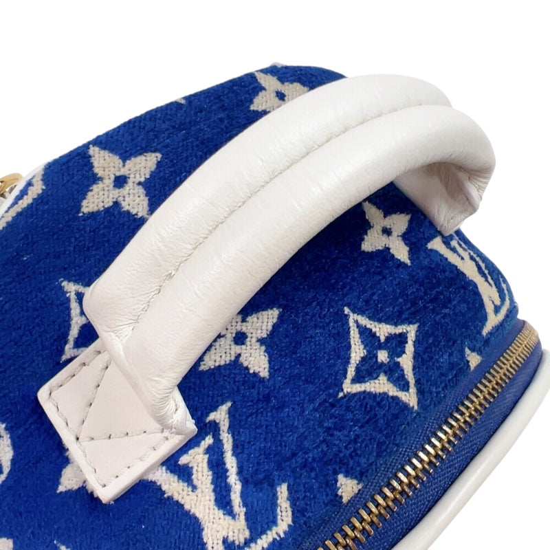 ルイ・ヴィトン LOUIS VUITTON パームスプリングス ミニ M46207 ブルー モノグラム・ベルベッド レディース リュック・デイパック