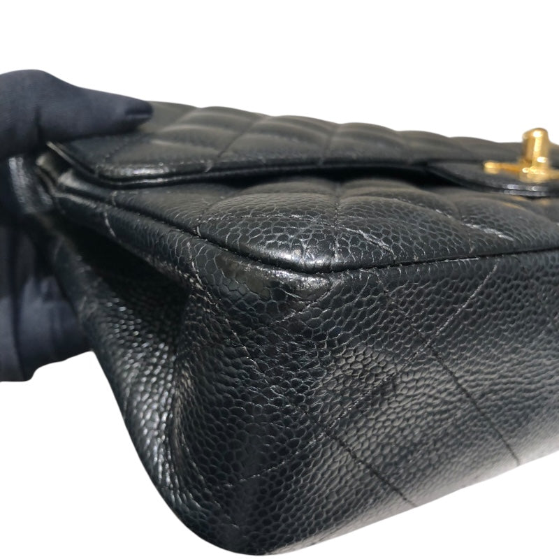 シャネル CHANEL マトラッセ25 A01112 ブラック　ゴールド金具 キャビア レディース ショルダーバッグ