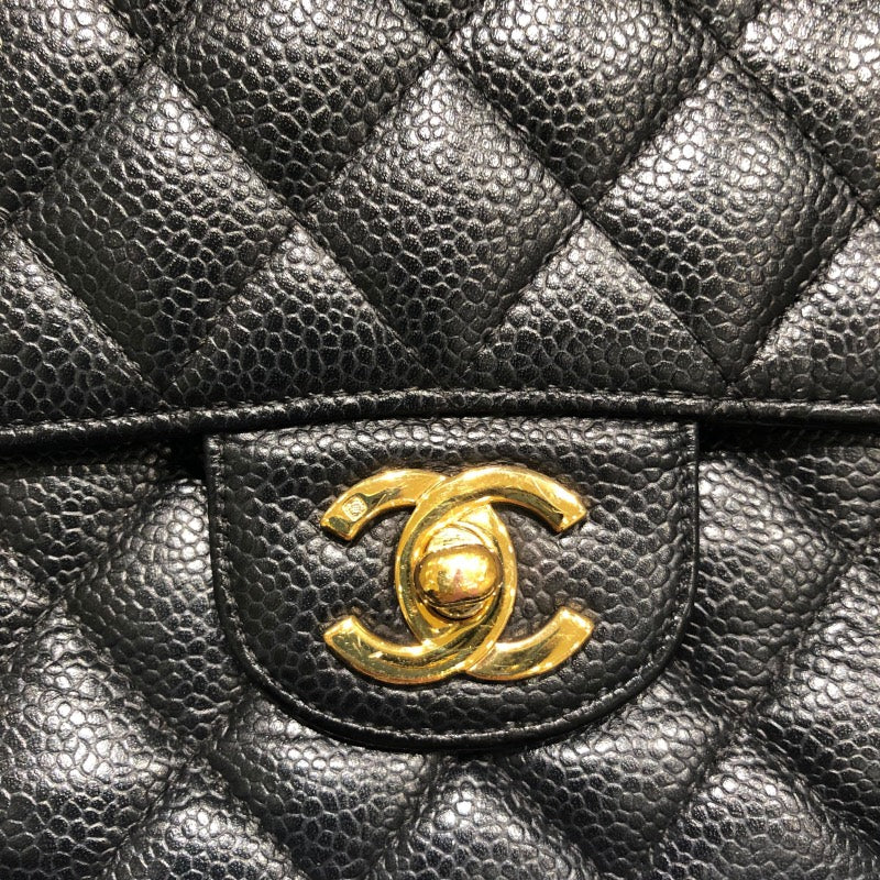 シャネル CHANEL マトラッセ25 A01112 ブラック　ゴールド金具 キャビア レディース ショルダーバッグ