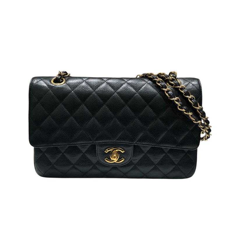 シャネル CHANEL マトラッセ25 A01112 ブラック　ゴールド金具 キャビア レディース ショルダーバッグ