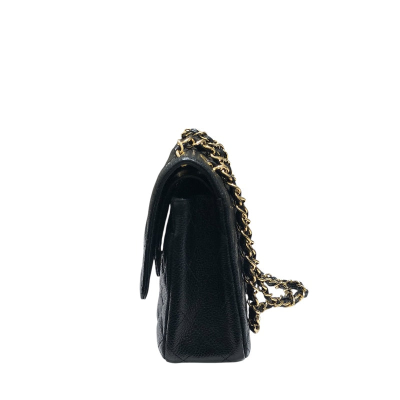 シャネル CHANEL マトラッセ25 A01112 ブラック　ゴールド金具 キャビア レディース ショルダーバッグ