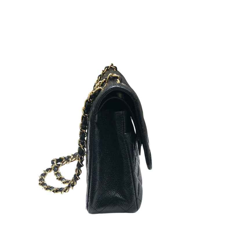 シャネル CHANEL マトラッセ25 A01112 ブラック　ゴールド金具 キャビア レディース ショルダーバッグ