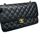シャネル CHANEL マトラッセ25 A01112 ブラック　ゴールド金具 キャビア レディース ショルダーバッグ