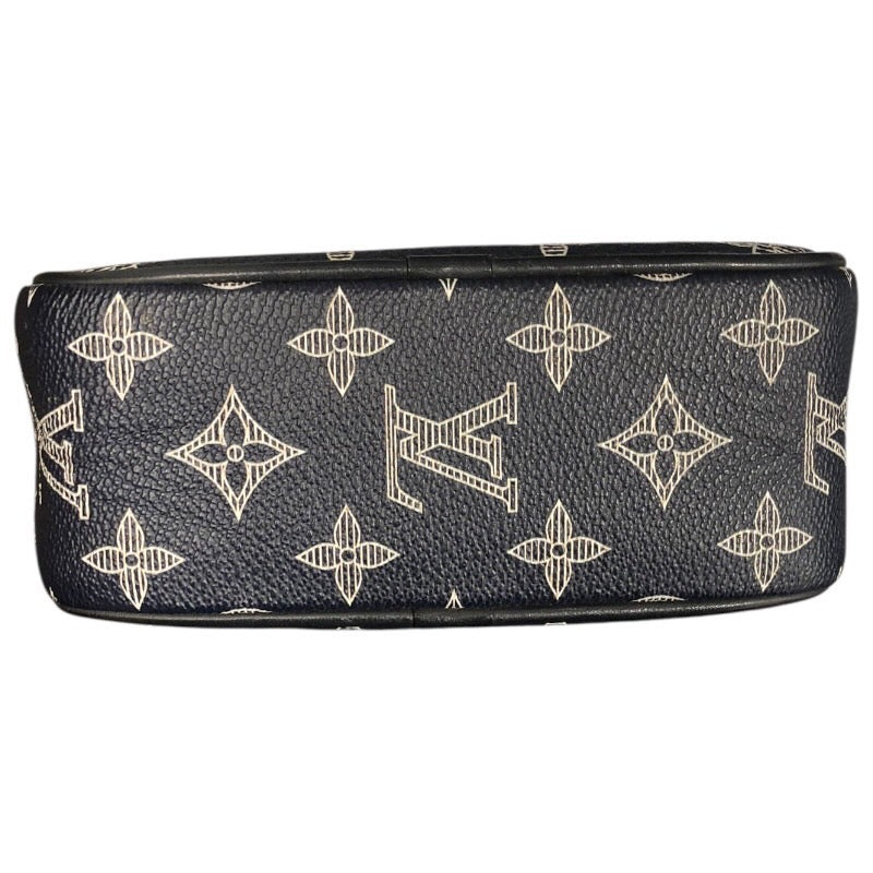ルイ・ヴィトン LOUIS VUITTON ダヌーブPM M43678 ネイビー モノグラム・インク メンズ ショルダーバッグ