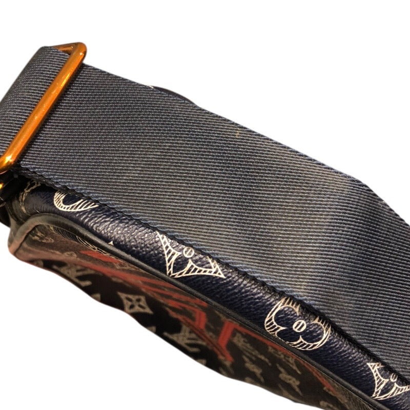 ルイ・ヴィトン LOUIS VUITTON ダヌーブPM M43678 ネイビー モノグラム・インク メンズ ショルダーバッグ