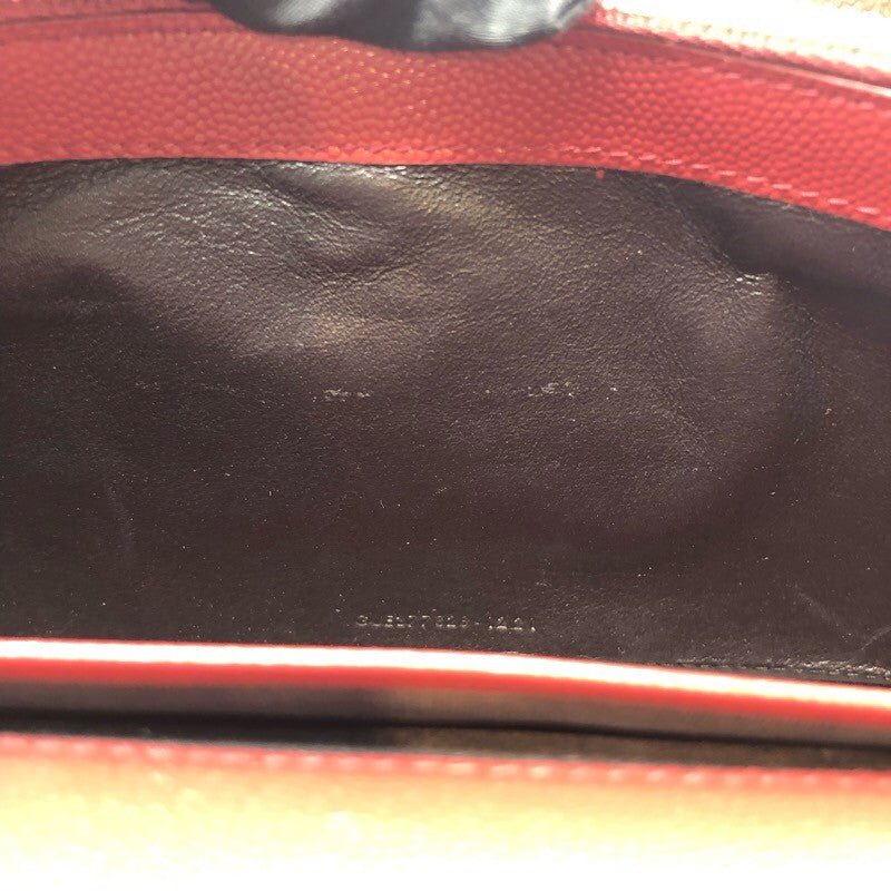 サンローラン SAINT LAURENT カサンドラ チェーンウォレット 377828 レッド×GD金具 グレインレザー レディース ウォレットチェーン