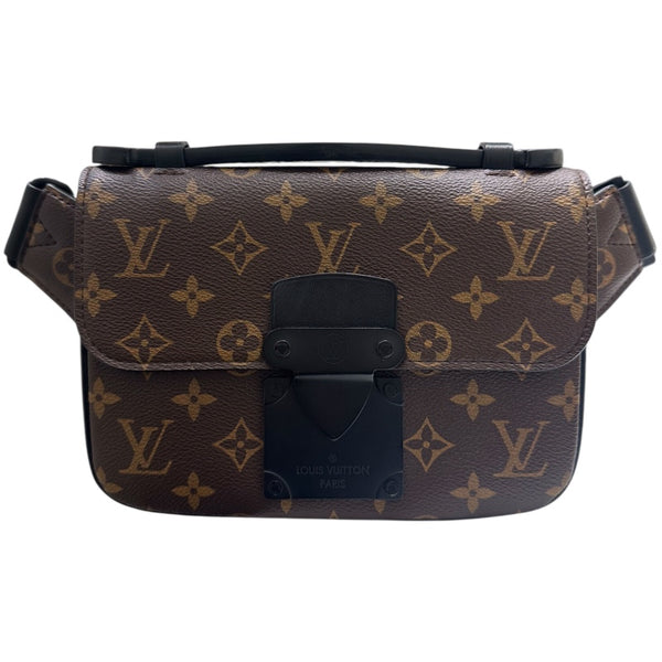 ルイ・ヴィトン LOUIS VUITTON Sロック・スリングバッグ M45807 モノグラム・マカサー PVC/レザー メンズ ボディバッグ