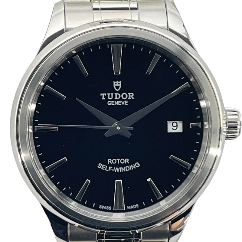 チューダー/チュードル TUDOR スタイル 12500 ブラック SS メンズ 腕時計