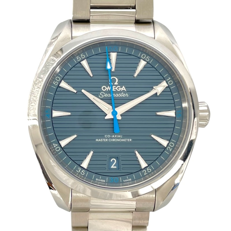 オメガ OMEGA シーマスター アクアテラ 150M コーアクシャル マスタークロノメーター 220.10.41.21.03.002 ブルー SS 自動巻き メンズ 腕時計