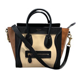 セリーヌ CELINE ラゲージナノショッパー トリコロール レザー レディース トートバッグ