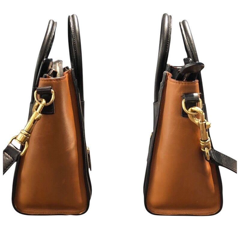 セリーヌ CELINE ラゲージナノショッパー トリコロール レザー