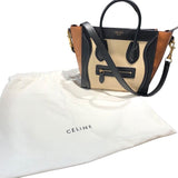 セリーヌ CELINE ラゲージナノショッパー トリコロール レザー レディース トートバッグ