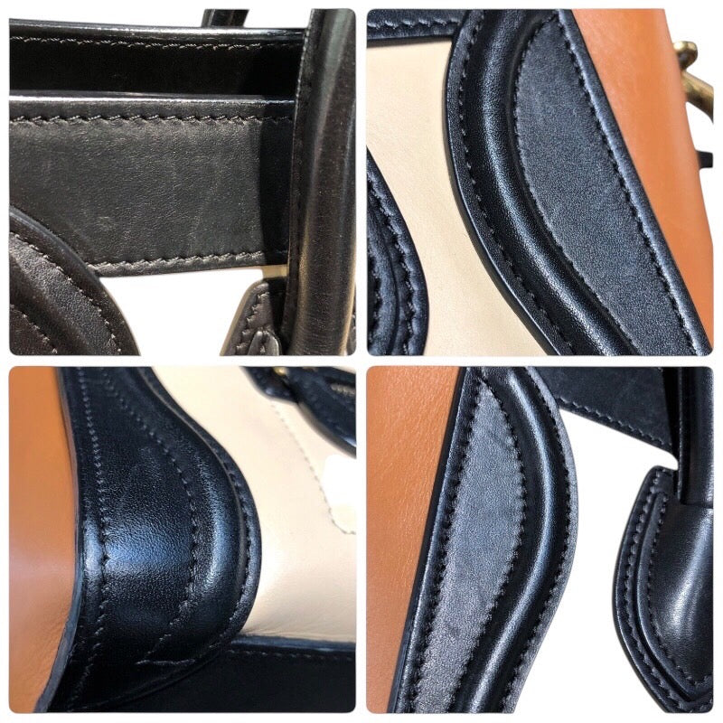 セリーヌ CELINE ラゲージナノショッパー トリコロール レザー