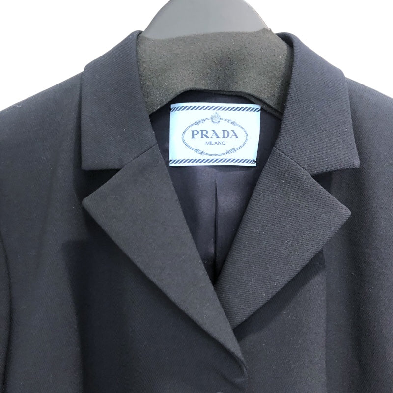 プラダ PRADA テーラードジャケット P520BK ネイビー ウール ウール レディース テーラードジャケット