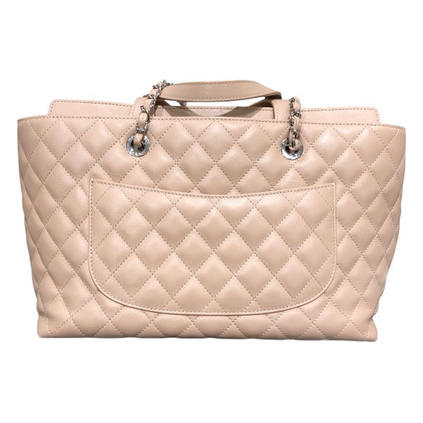 シャネル CHANEL マトラッセショッピングトート A98683 ベージュ シルバー金具 カーフ レディース トートバッグ