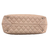 シャネル CHANEL マトラッセショッピングトート A98683 ベージュ シルバー金具 カーフ レディース トートバッグ
