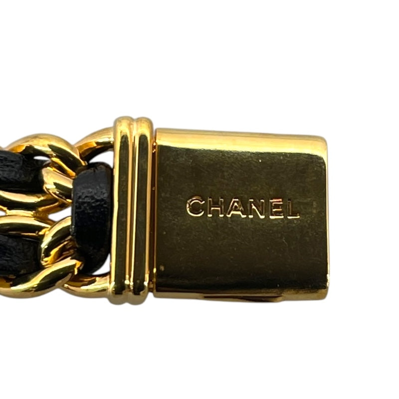 シャネル CHANEL プルミエール S H0001 ブラック GP レディース 腕時計