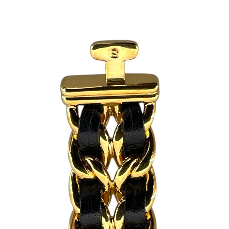 シャネル CHANEL プルミエール S H0001 ブラック GP レディース 腕時計