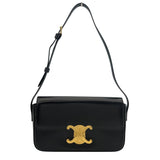 セリーヌ CELINE ショルダーバッグ クロード 194143 ブラック GD金具 シャイニーカーフ レディース ショルダーバッグ