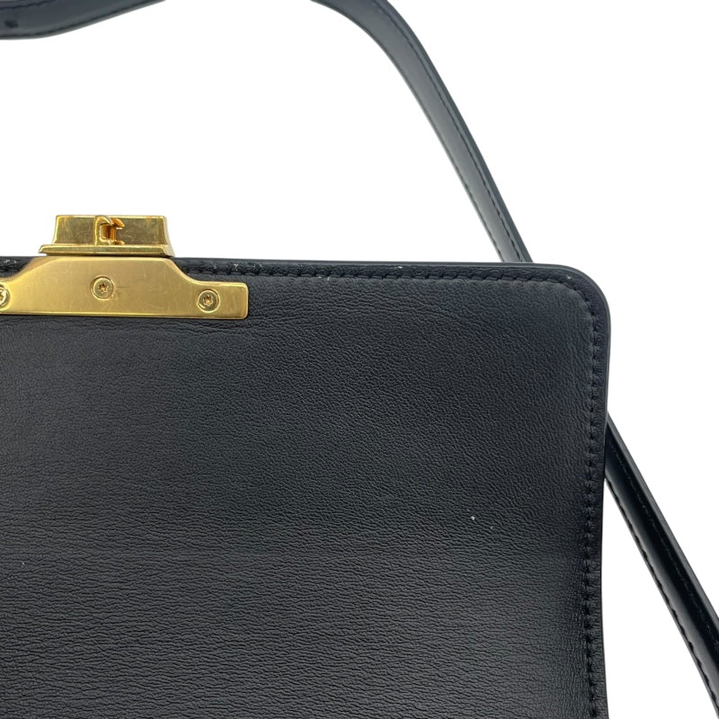 セリーヌ CELINE ショルダーバッグ クロード 194143 ブラック GD金具 シャイニーカーフ レディース ショルダーバッグ