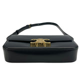セリーヌ CELINE ショルダーバッグ クロード 194143 ブラック GD金具 シャイニーカーフ レディース ショルダーバッグ