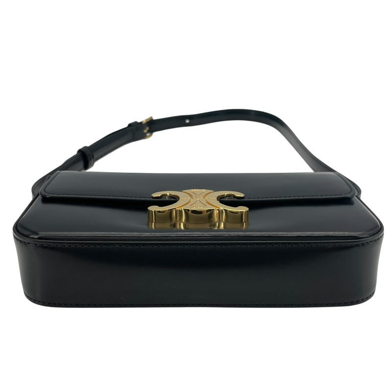 セリーヌ CELINE ショルダーバッグ クロード 194143 ブラック GD金具 シャイニーカーフ レディース ショルダーバッグ