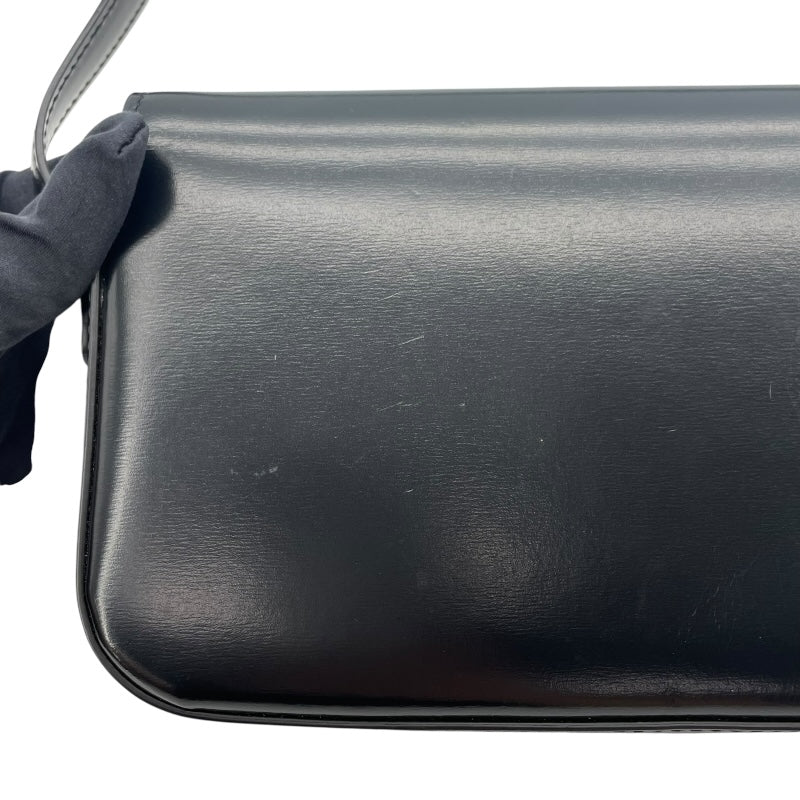 セリーヌ CELINE ショルダーバッグ クロード 194143 ブラック GD金具 シャイニーカーフ レディース ショルダーバッグ