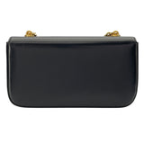 セリーヌ CELINE チェーン ショルダーバッグ クロード 115203 ブラック GD金具 シャイニーカーフ レディース ショルダーバッグ