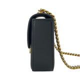 セリーヌ CELINE チェーン ショルダーバッグ クロード 115203 ブラック GD金具 シャイニーカーフ レディース ショルダーバッグ