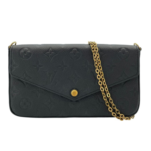 ルイ・ヴィトン LOUIS VUITTON ポシェット・フェリシー M64064 ブラック モノグラム・アンプラント レディース ショルダーバッグ