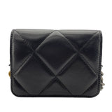 シャネル CHANEL CHANEL19 チェーンウエストバッグ ブラック　GDxSV金具 ラムスキン レディース ショルダーバッグ