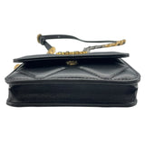 シャネル CHANEL CHANEL19 チェーンウエストバッグ ブラック　GDxSV金具 ラムスキン レディース ショルダーバッグ