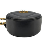 シャネル CHANEL CHANEL19 ラウンドチェーンショルダー AP0945 30番台 ブラック SVxGD金具 ラム レディース ショルダーバッグ