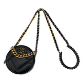 シャネル CHANEL CHANEL19 ラウンドチェーンショルダー AP0945 30番台 ブラック SVxGD金具 ラム レディース ショルダーバッグ