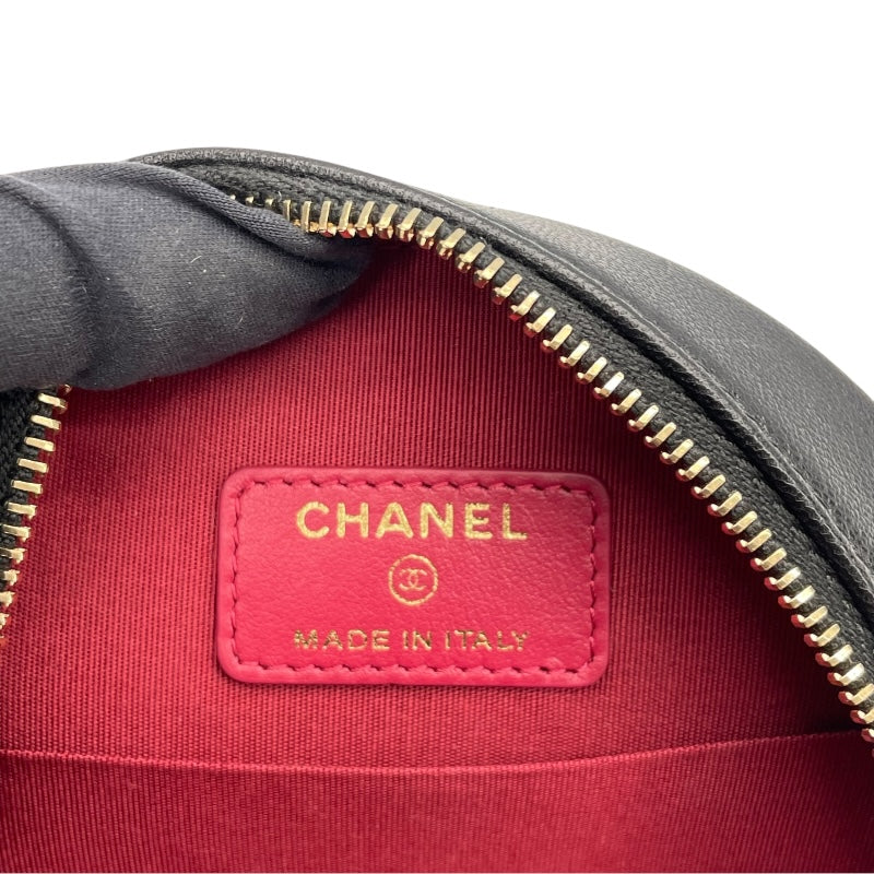 シャネル CHANEL CHANEL19 ラウンドチェーンショルダー AP0945 30番台 ブラック SVxGD金具 ラム レディース ショルダーバッグ