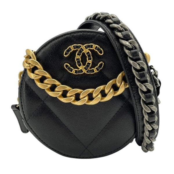 シャネル CHANEL CHANEL19 チェーンクラッチ AP0945 29番台 ブラック GDxSV金具 ラムスキン レディース ショルダーバッグ
