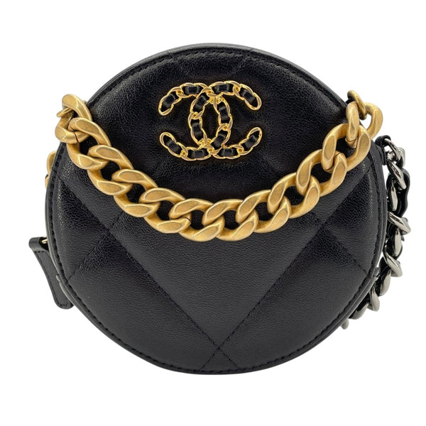 シャネル CHANEL CHANEL19 チェーンクラッチ AP0945 29番台 ブラック GDxSV金具 ラムスキン レディース ショルダーバッグ