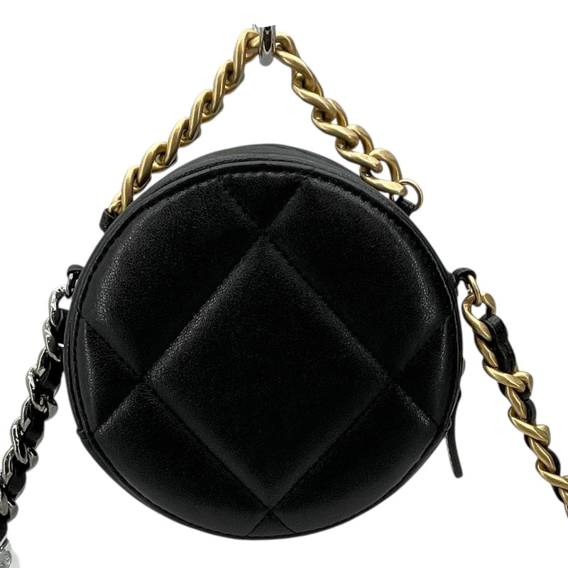 シャネル CHANEL CHANEL19 ラウンドチェーンショルダー AP0945 ブラック GD SV金具 ラムスキン レディース ショルダーバッグ