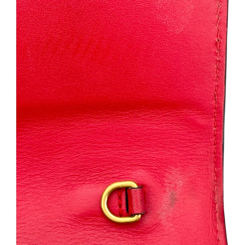 グッチ GUCCI クイーンマーガレットチェーンウォレット 476079 レッド/ネイビー/ホワイト レザー レディース ウォレットチェーン