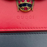 グッチ GUCCI クイーンマーガレット チェーンウォレット 476079 レッド ネイビー ホワイト GD金具 レザー レディース ショルダーバッグ