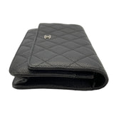 シャネル CHANEL マトラッセチェーンウォレット A33814 27番台 ブラック SV金具 キャビアスキン レディース ショルダーバッグ