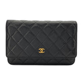 シャネル CHANEL マトラッセチェーンウォレット AP0250 ブラック GD金具 キャビアスキン レディース ウォレットチェーン